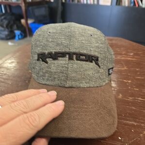 Raptor Gray and Orange Baseball Cap